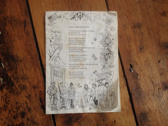 Greenham Common song book
