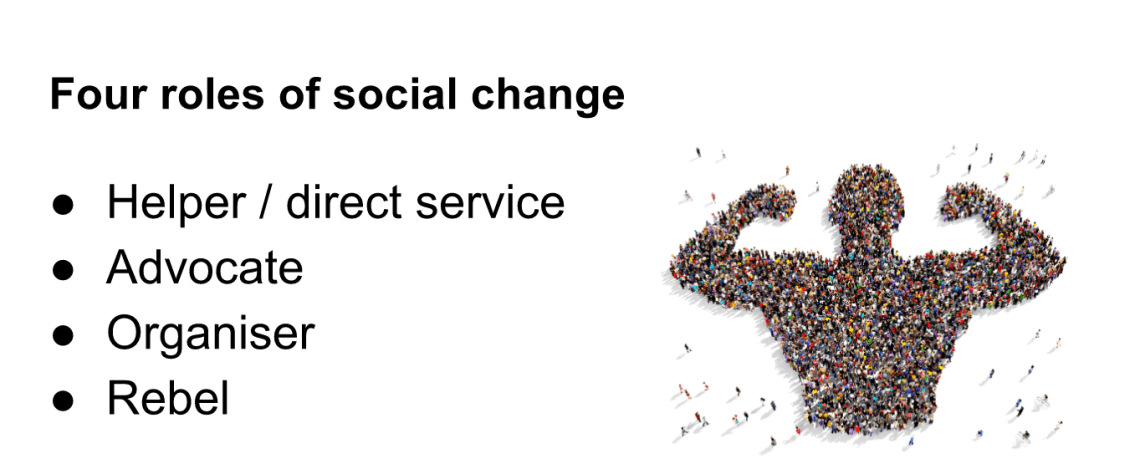 Four roles of social change